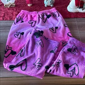 Pink and Purple Heart Pajama Pants